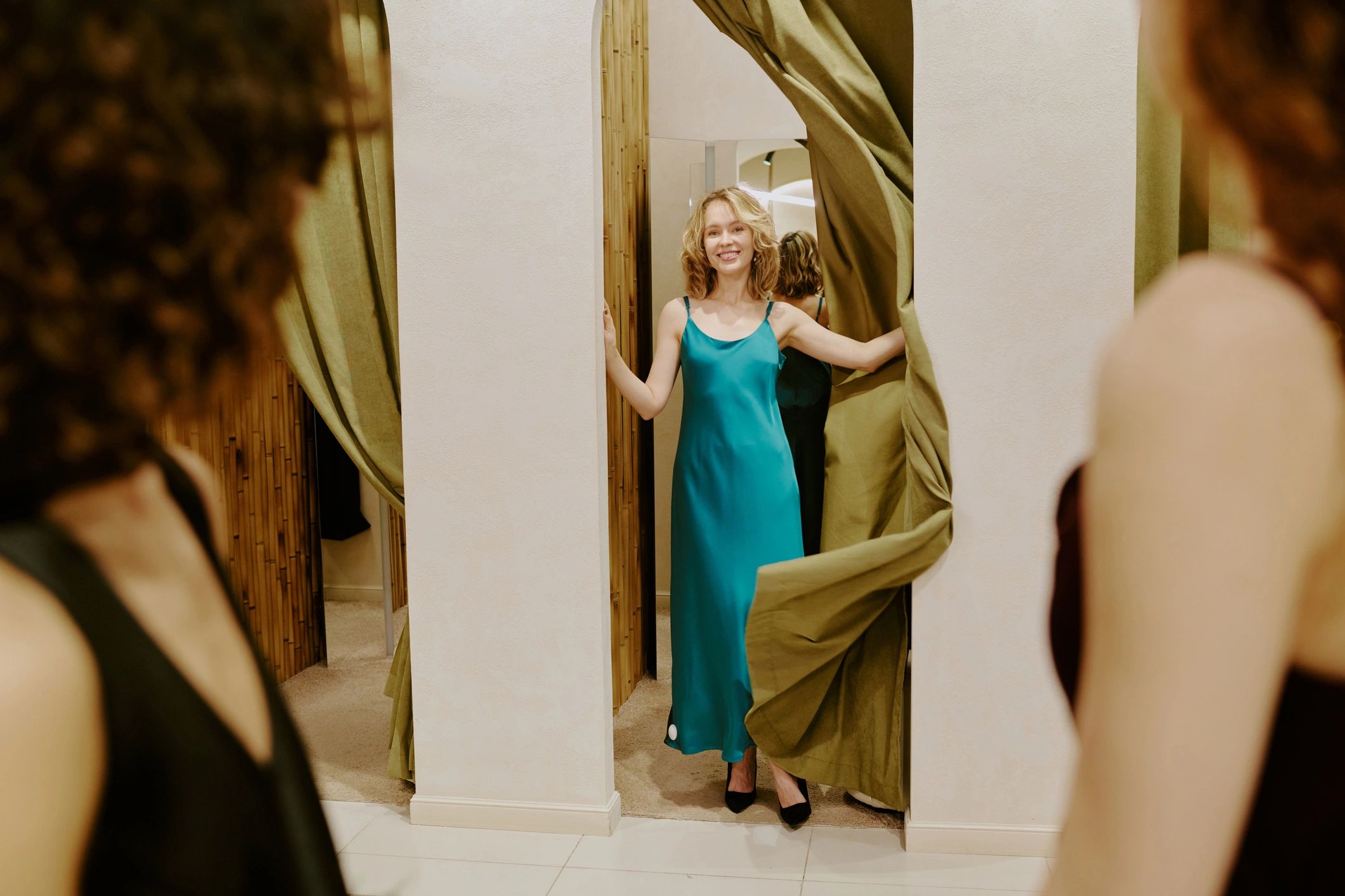 Behind-the-scenes fashion styling moment